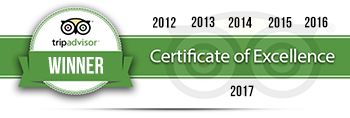 Our Tripadvisor Certificates of Excellence